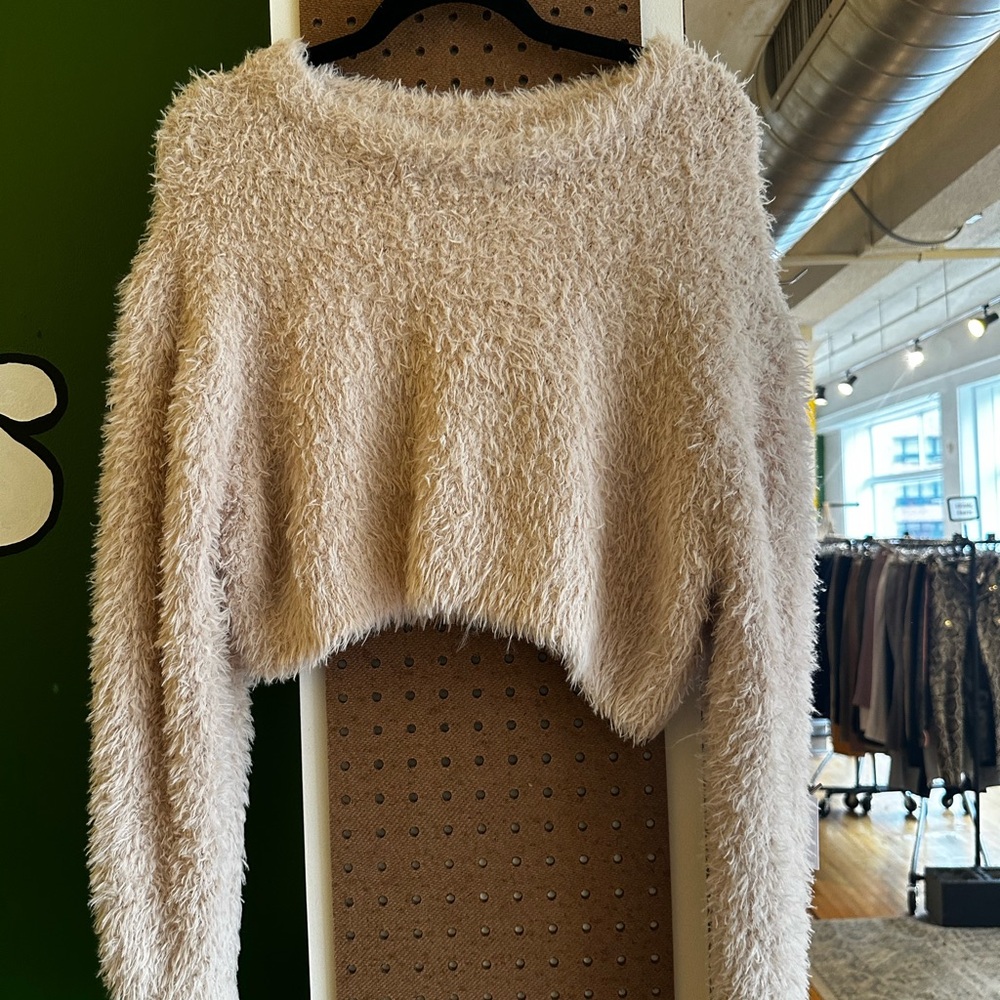 Urban Outfitters Cozy Cream Fuzzy Sweater